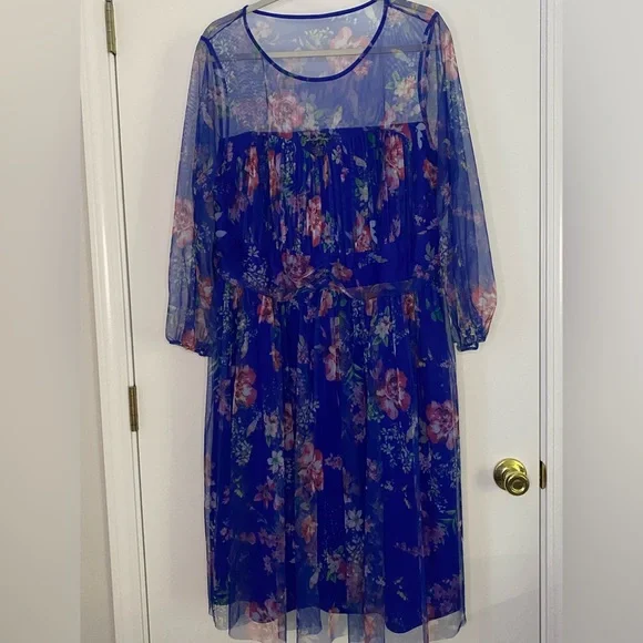 Candalite Women's | Dresses | Candalite Womens Plus Size Womens Dress Floral Blue 2x Long Sleeve Sheer Nwot | Poshmark Candalite Women's | Dresses | Candalite Womens Plus Size Womens Dress Floral Blue 2x Long Sleeve Sheer Nwot | Poshmark